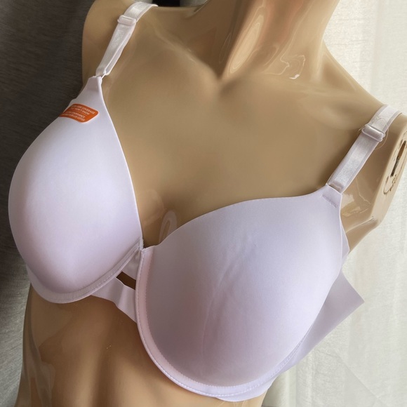 40C warner’s white contour side coverage basic bra NWOT *minor stain - Picture 5 of 15